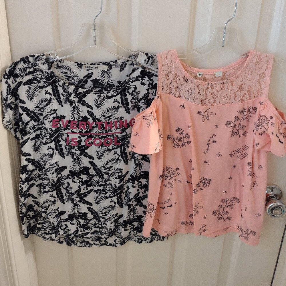 Lot of 2 girls 12 shirts - Gemo brand from france